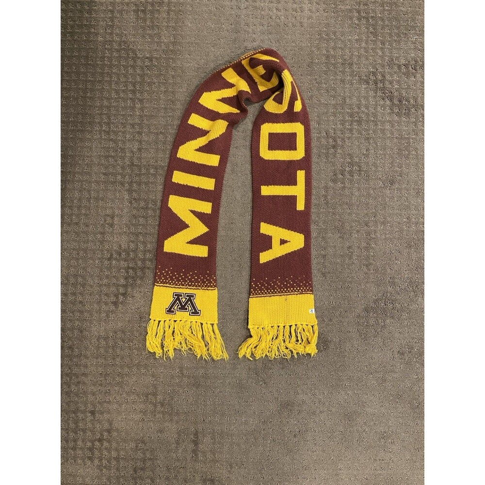 University of Minnesota Gophers Knit Scarf –Maroon & Gold Unisex – 6.5 Feet Long